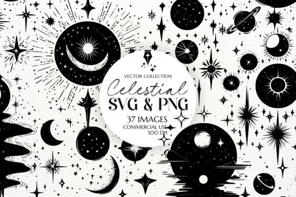 Celestial Clipart Designs SVG & PNG: A Creative Asset for Modern Makers