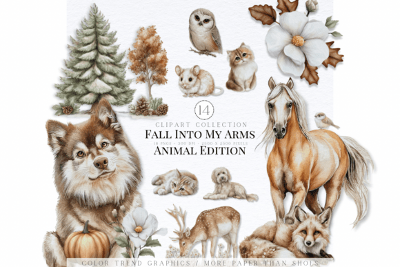 Embrace Autumn's Charm with the Fall into My Arms Animal Series