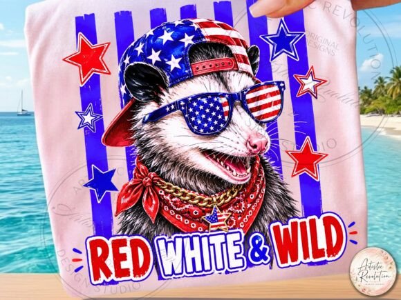 Funny 4th of July Png Patriotic Opossum: Unleash Your Creativity
