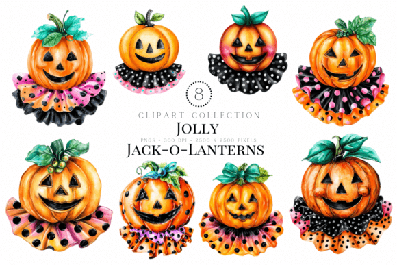 Jolly Jack-O-Lanterns Clipart: Elevate Your Fall Designs