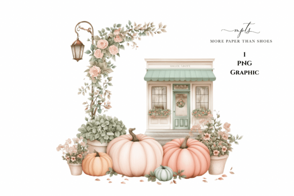 Shabby Chic Storefront Decorated in Fall: A Design Asset Deep Dive